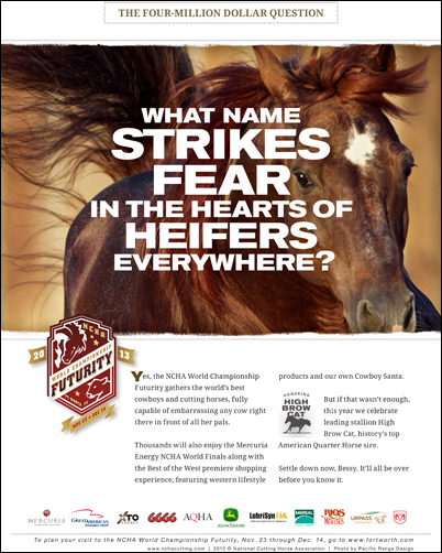 Ad for a cutting horse competition